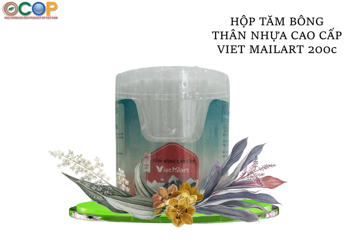 Bông tai thân nhựa hộp 200 cái